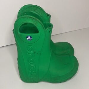 Crocs Kids Toddler Green Rain Boots toddlers c 8